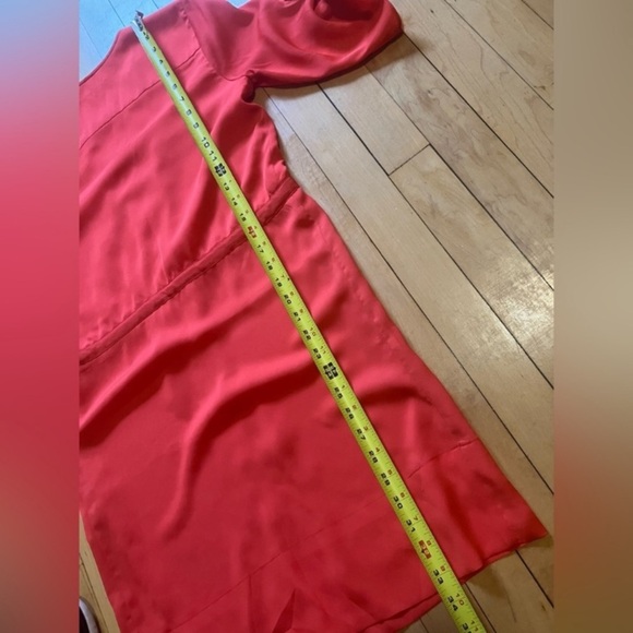 Shoshanna Cinch Waist Red Orange Dress - Picture 8 of 9